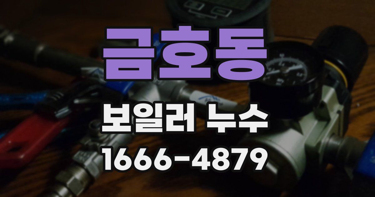 금호동 보일러 누수