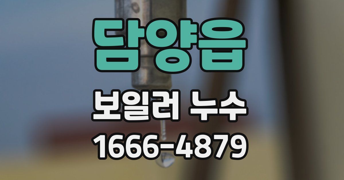 담양읍 보일러 누수
