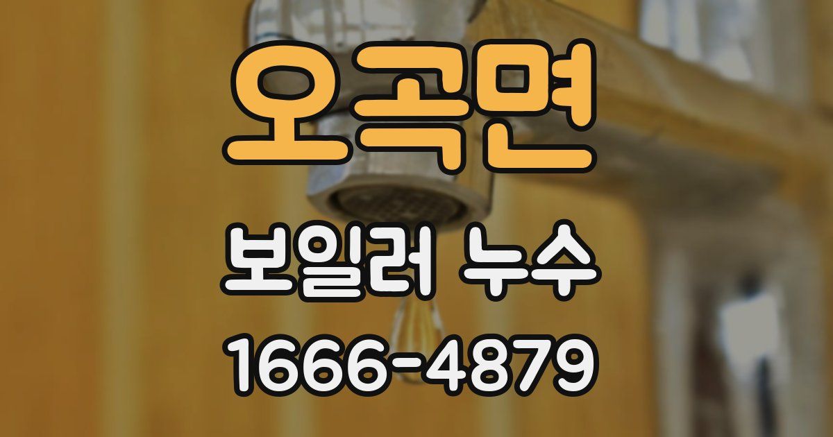 오곡면 보일러 누수