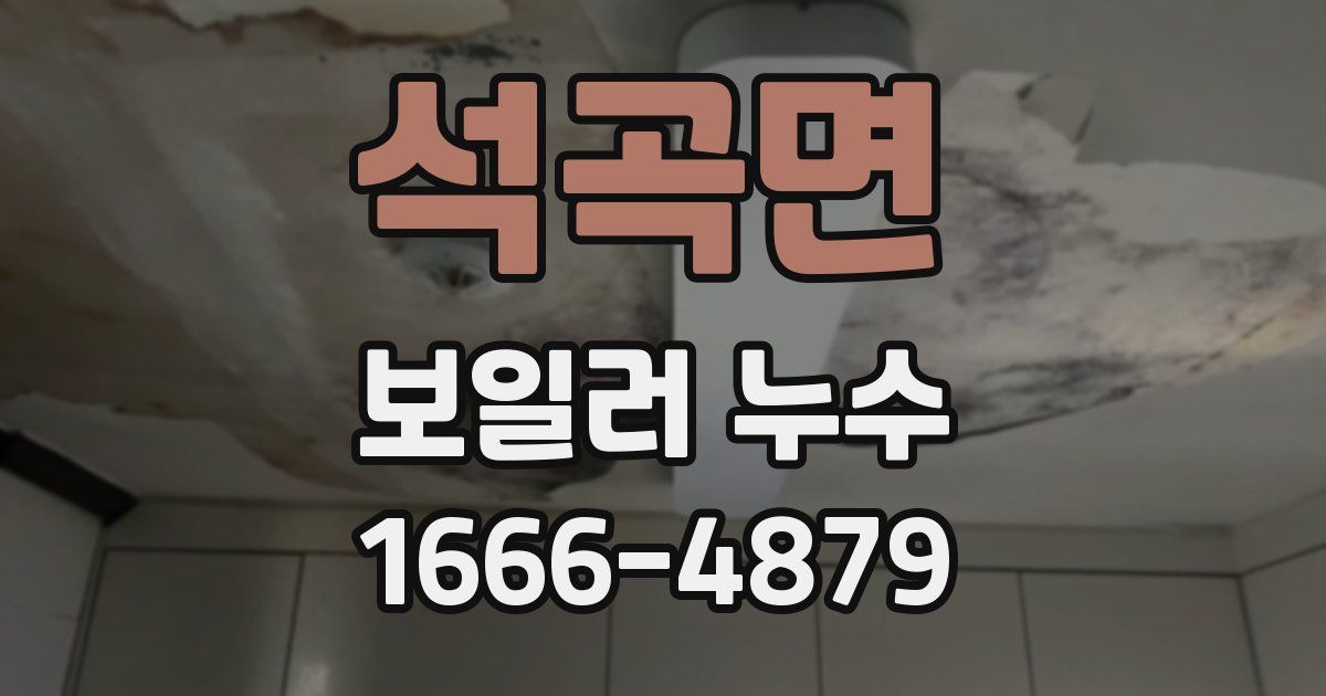 석곡면 보일러 누수