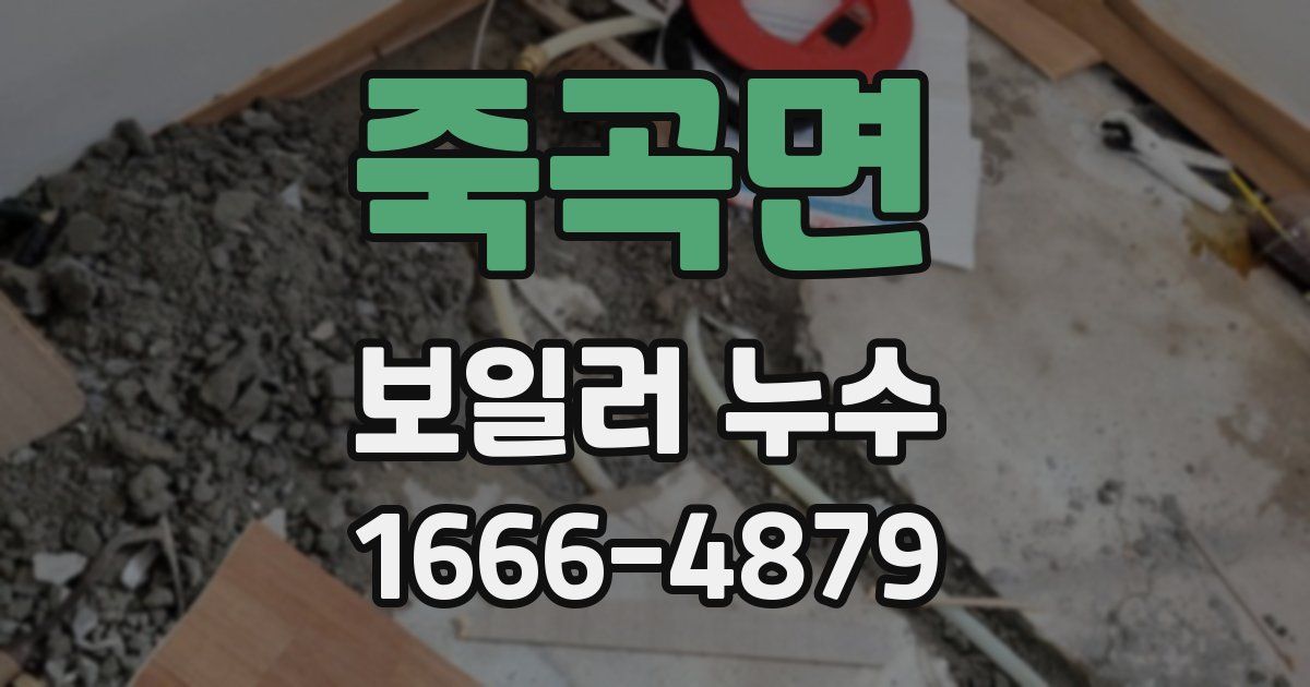 죽곡면 보일러 누수
