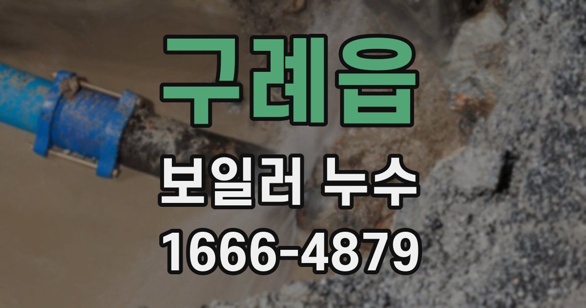 구례읍 보일러 누수