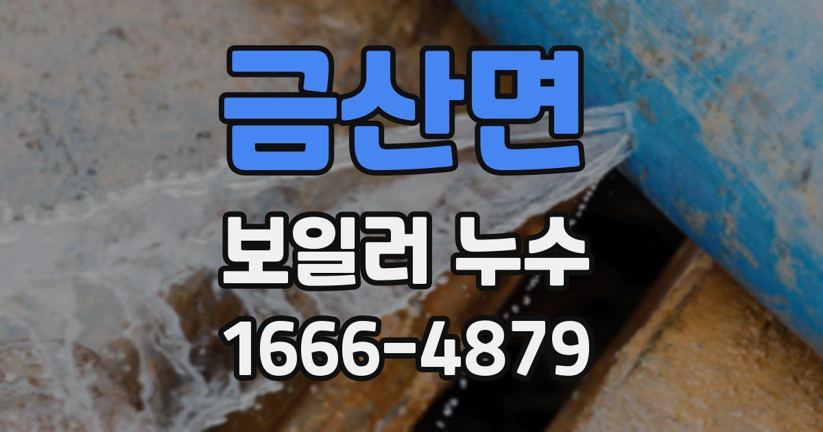 금산면 보일러 누수