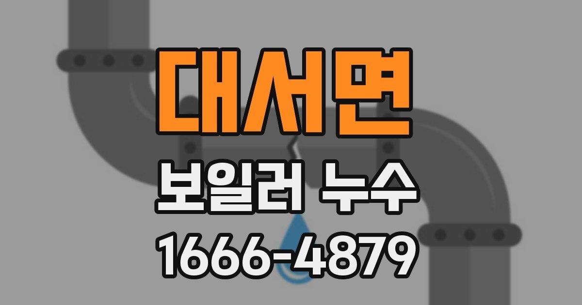 대서면 보일러 누수