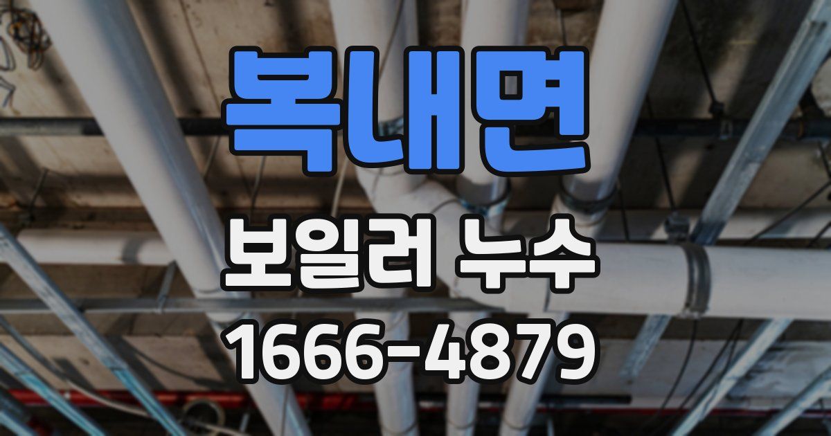 복내면 보일러 누수