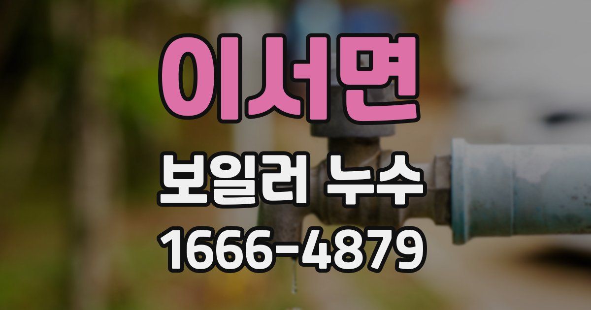 이서면 보일러 누수