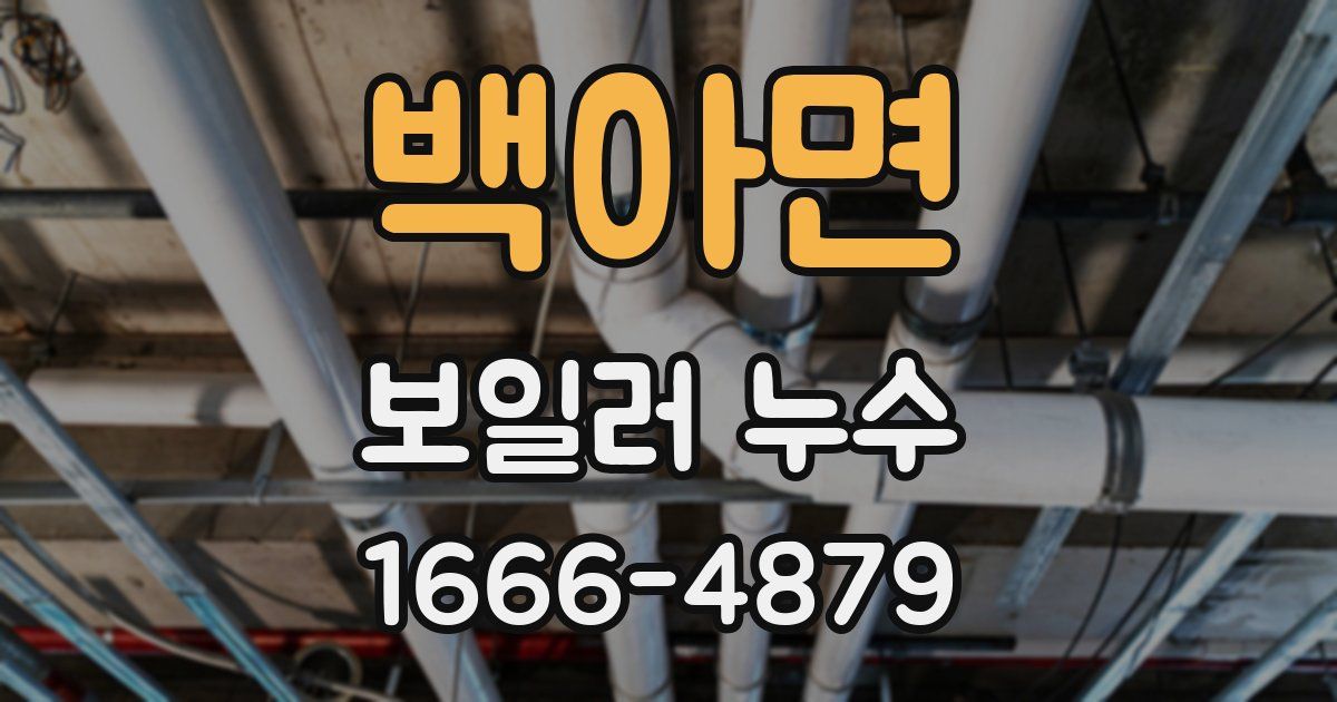 백아면 보일러 누수