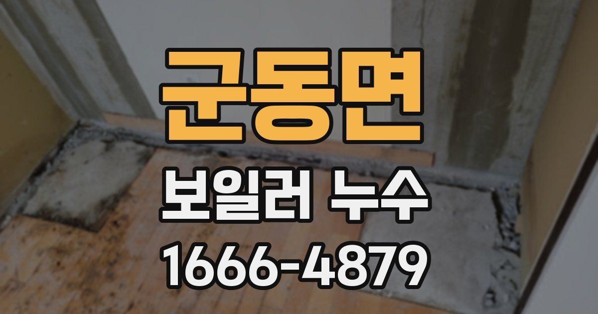 군동면 보일러 누수