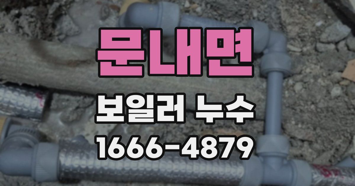 문내면 보일러 누수