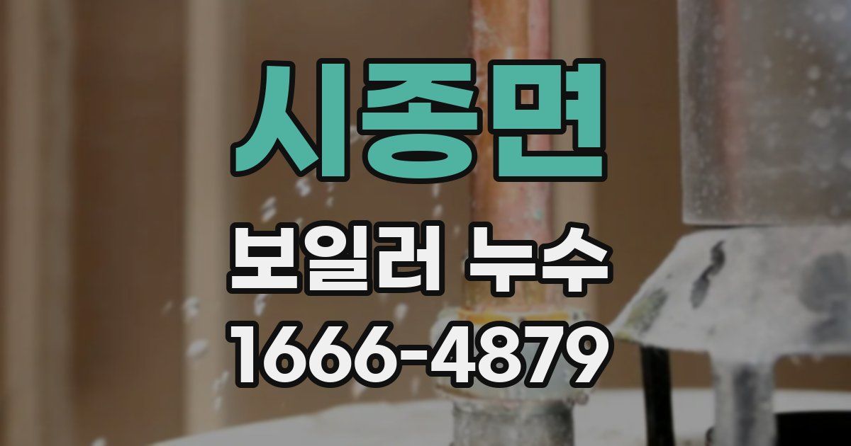 시종면 보일러 누수