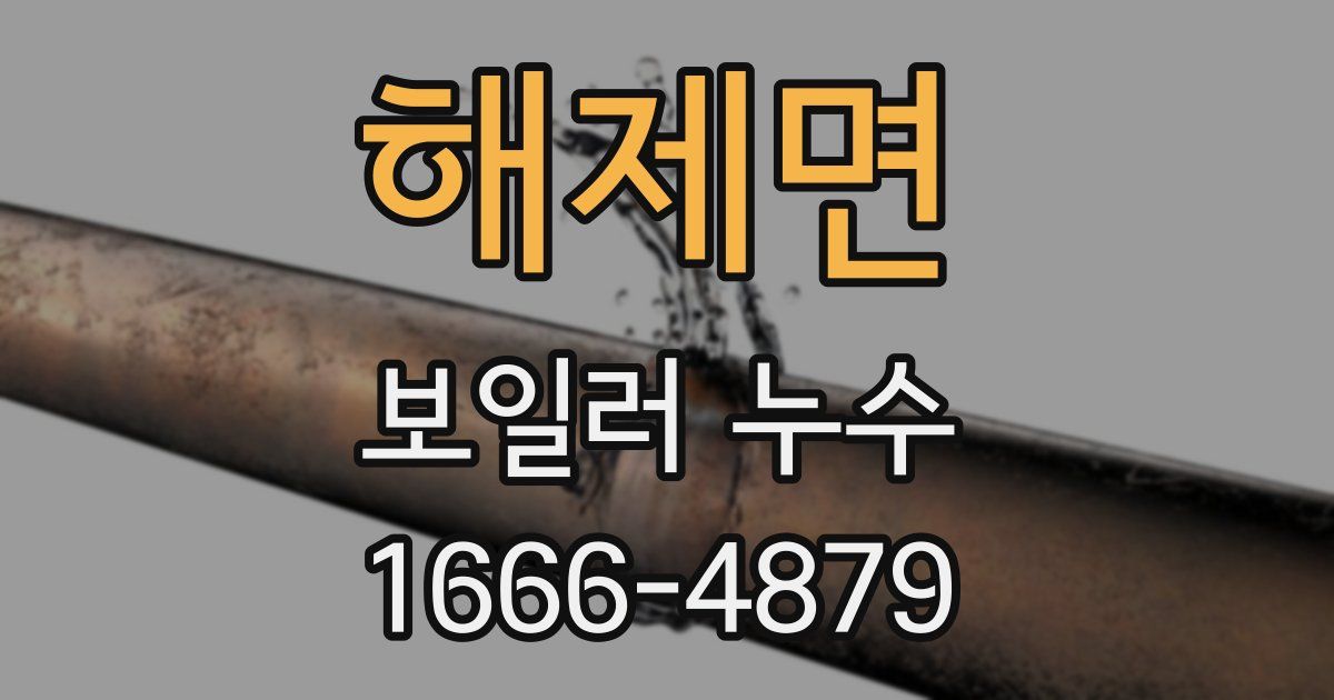 해제면 보일러 누수
