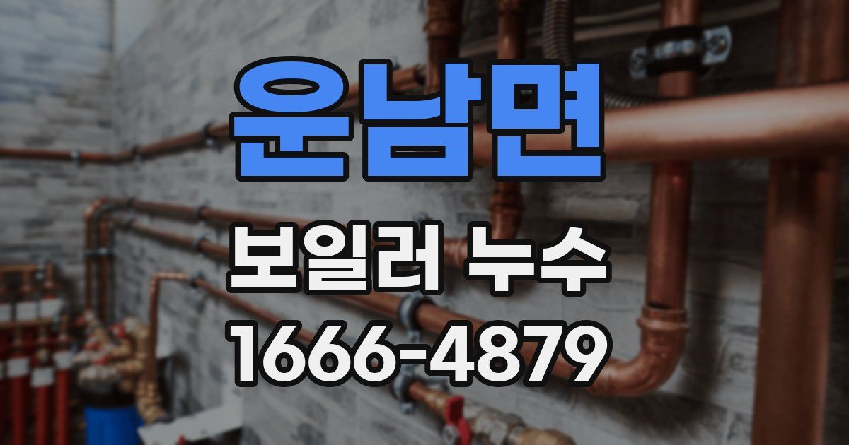 운남면 보일러 누수