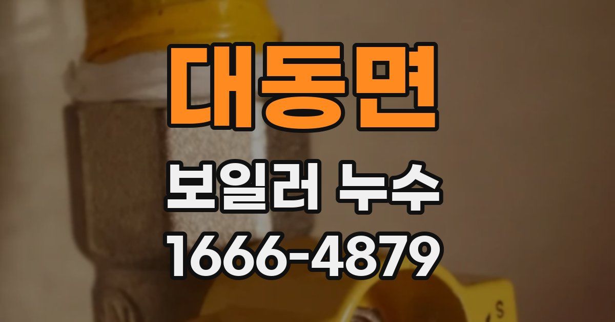 대동면 보일러 누수