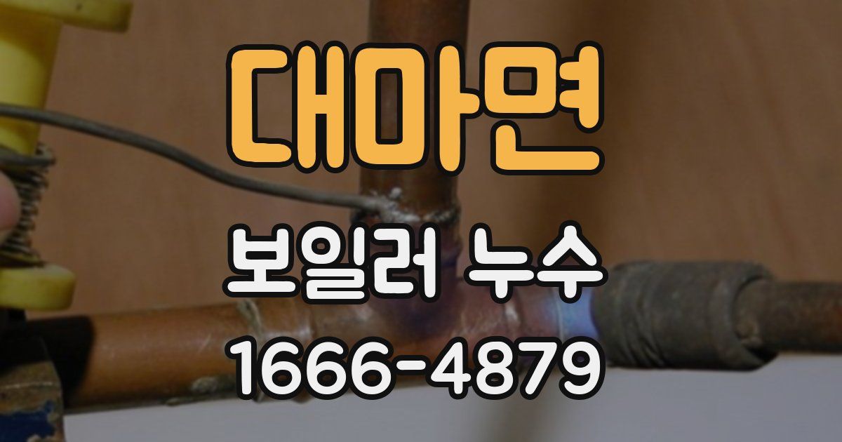 대마면 보일러 누수
