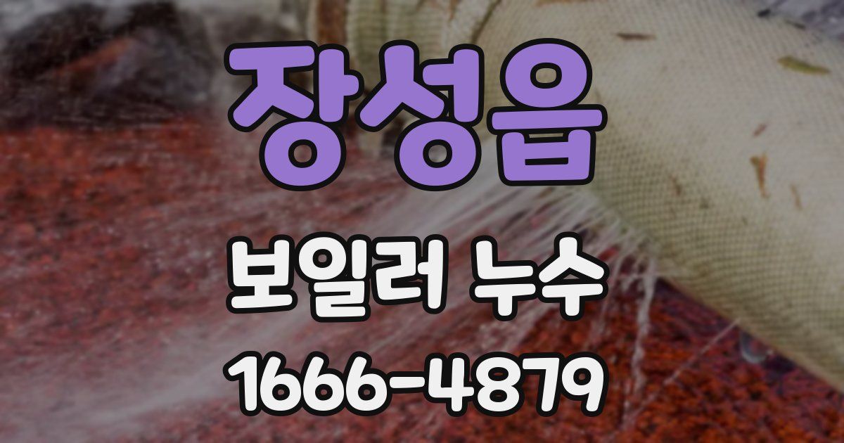 장성읍 보일러 누수