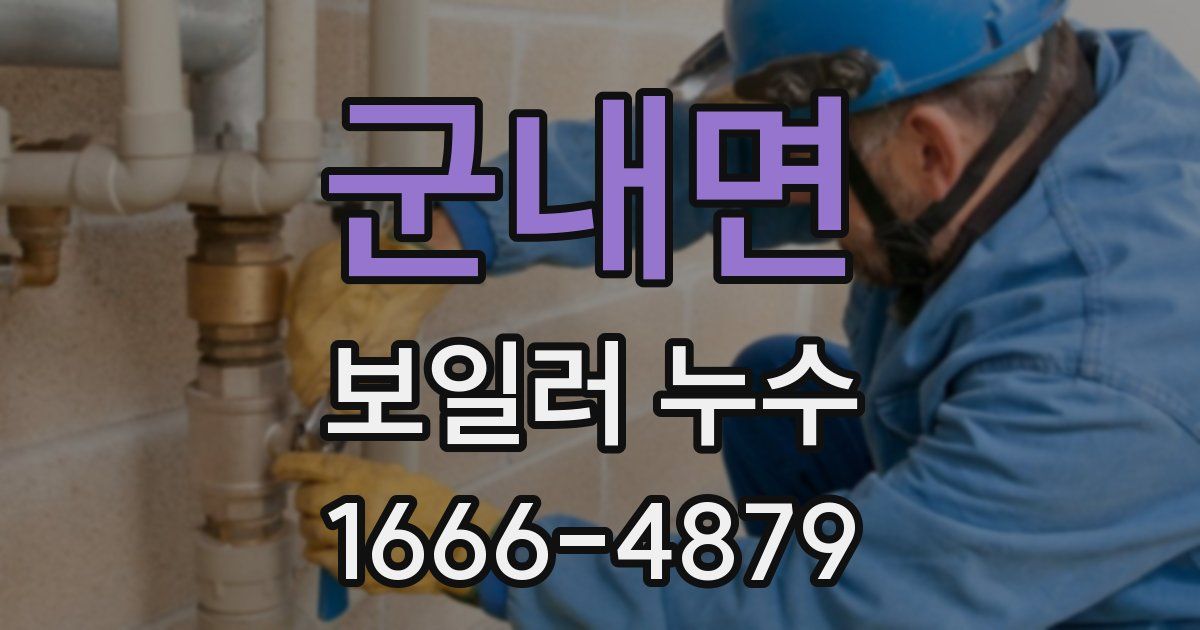군내면 보일러 누수