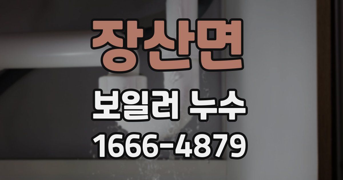 장산면 보일러 누수