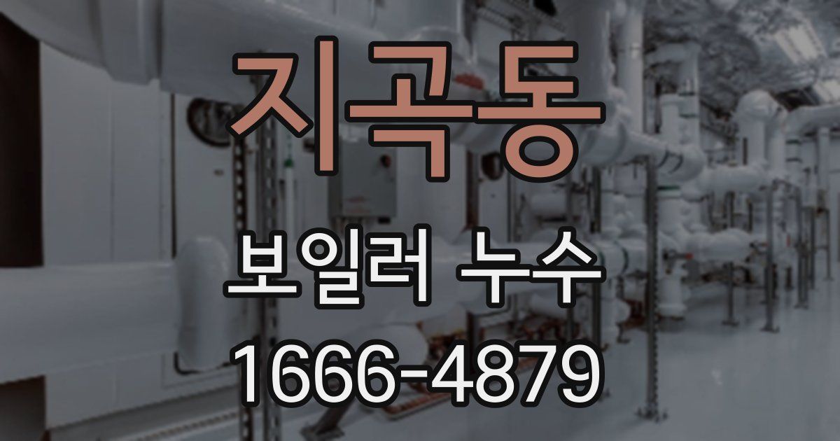 지곡동 보일러 누수