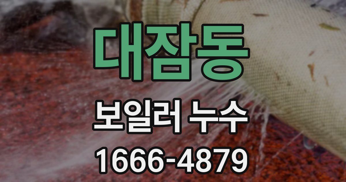 대잠동 보일러 누수