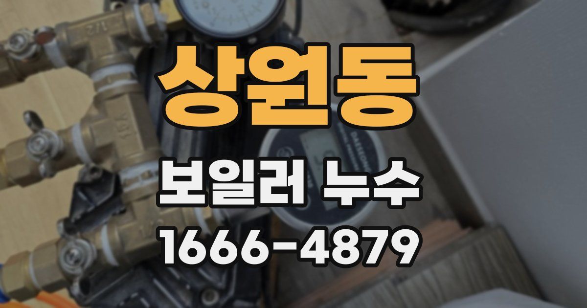 상원동 보일러 누수