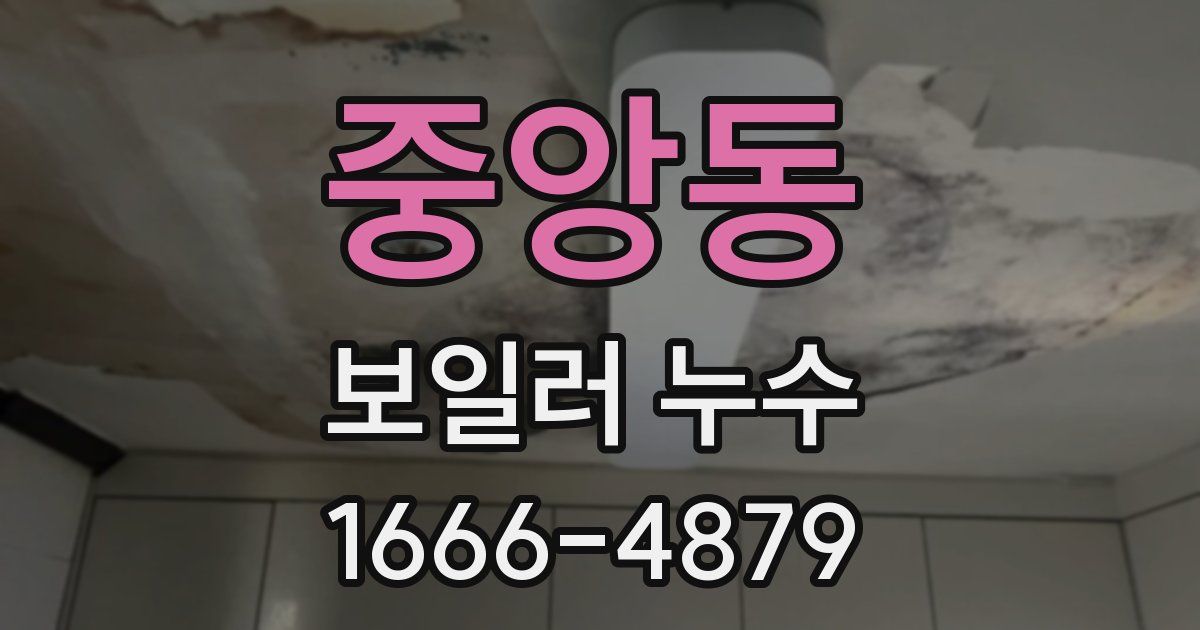 중앙동 보일러 누수