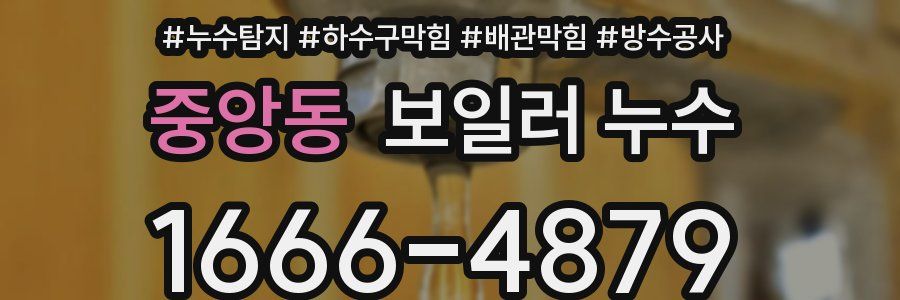 중앙동 보일러 누수