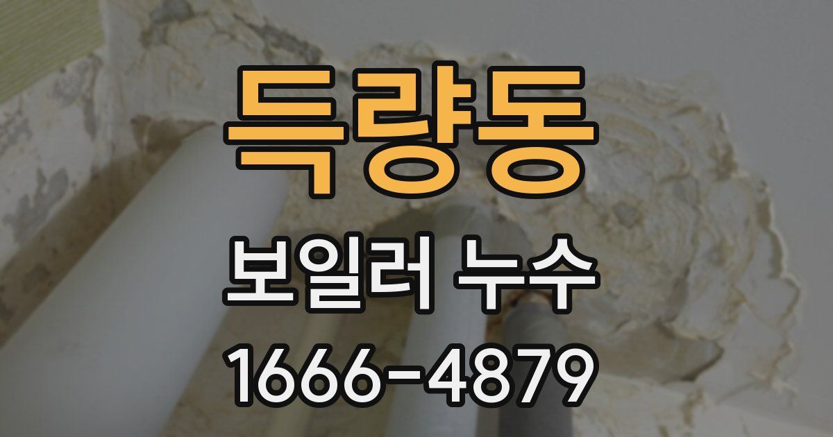 득량동 보일러 누수