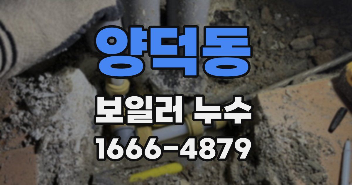 양덕동 보일러 누수