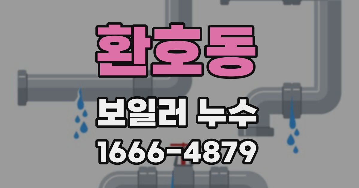 환호동 보일러 누수