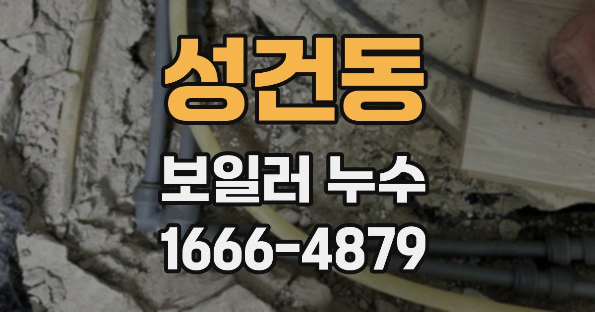 성건동 보일러 누수