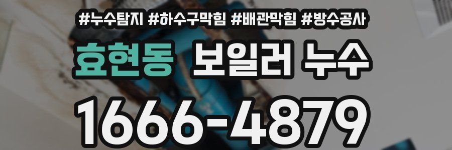 효현동 보일러 누수