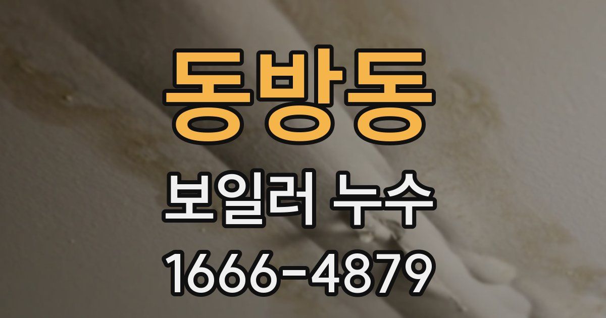 동방동 보일러 누수