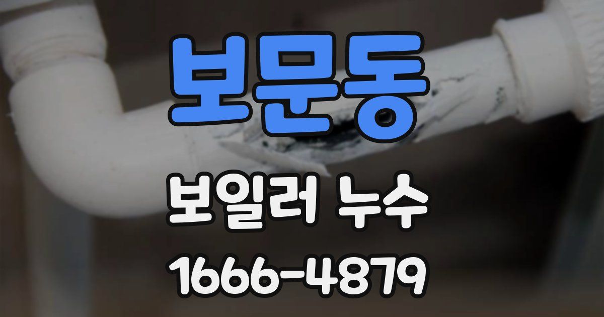 보문동 보일러 누수