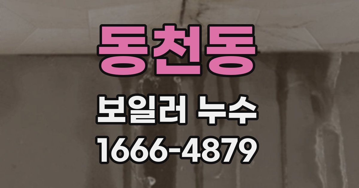 동천동 보일러 누수