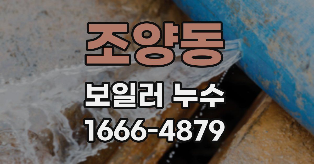 조양동 보일러 누수