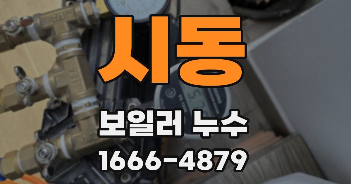 시동 보일러 누수