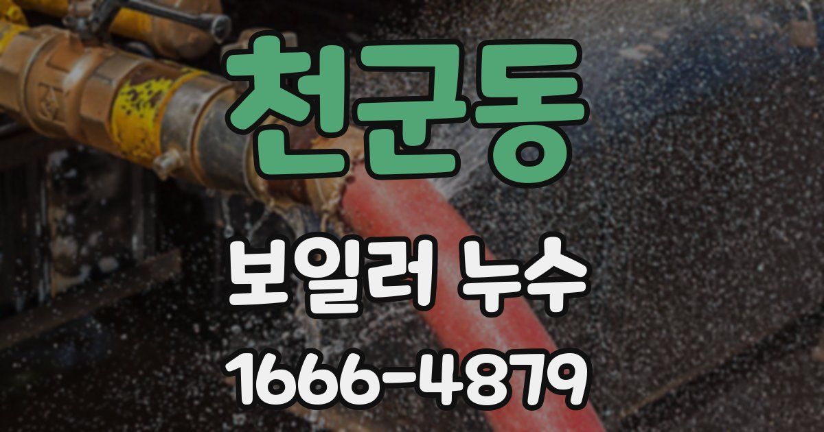 천군동 보일러 누수