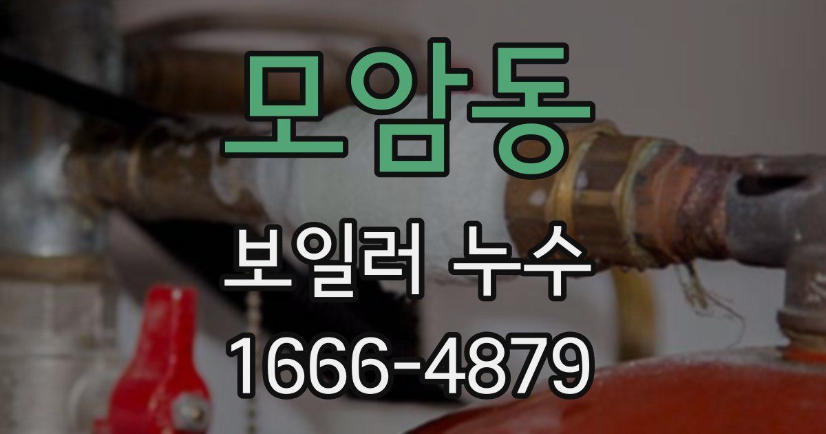 모암동 보일러 누수
