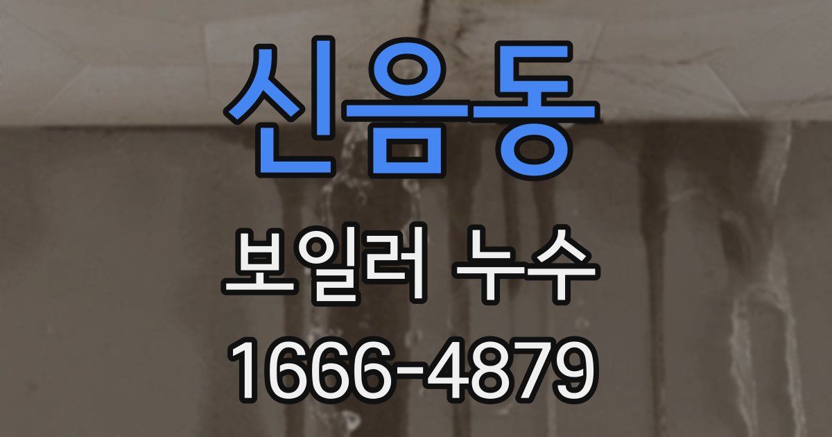 신음동 보일러 누수