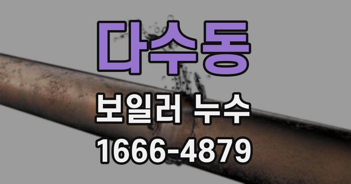 다수동 보일러 누수