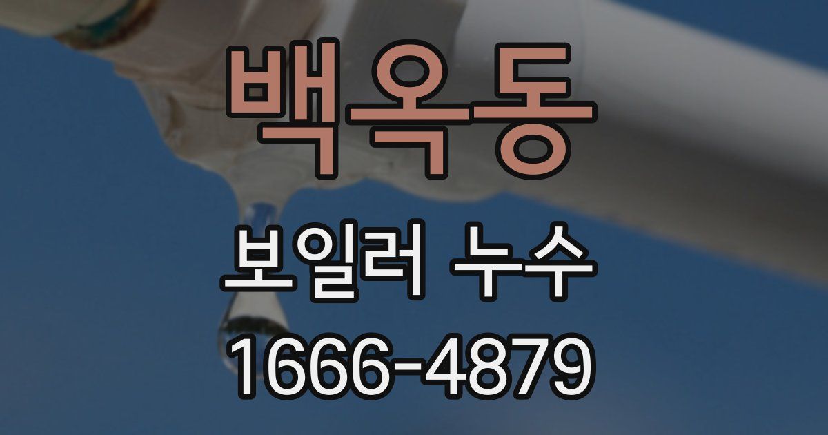 백옥동 보일러 누수