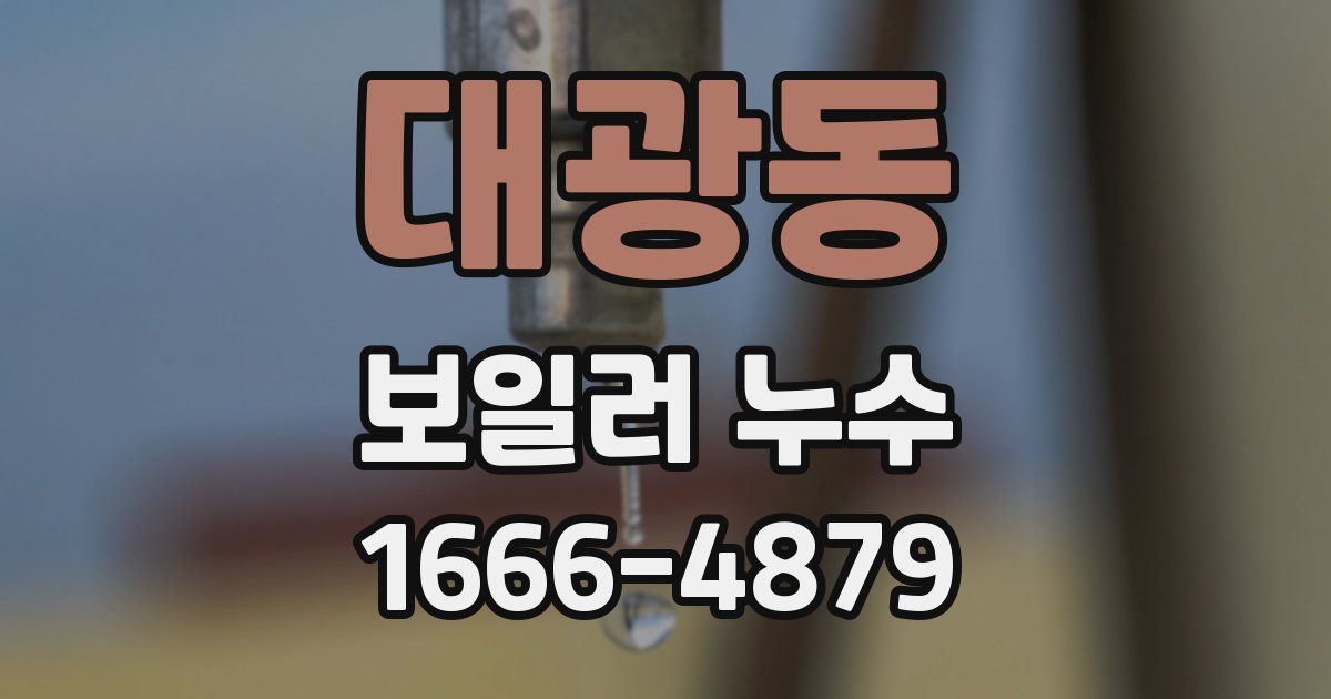 대광동 보일러 누수
