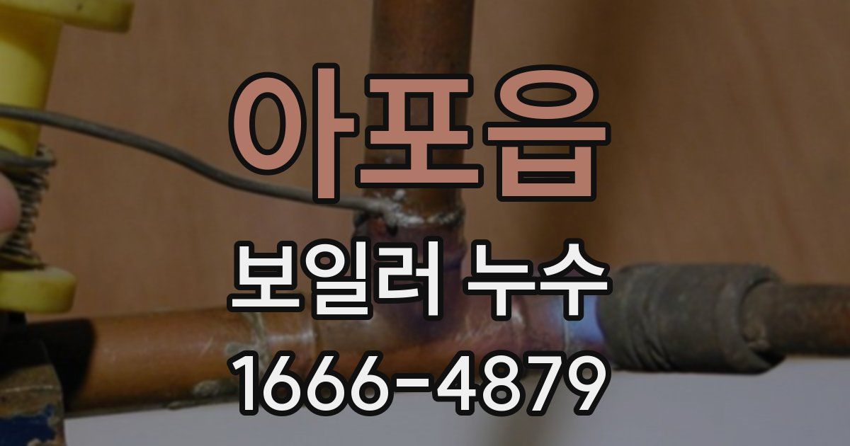 아포읍 보일러 누수
