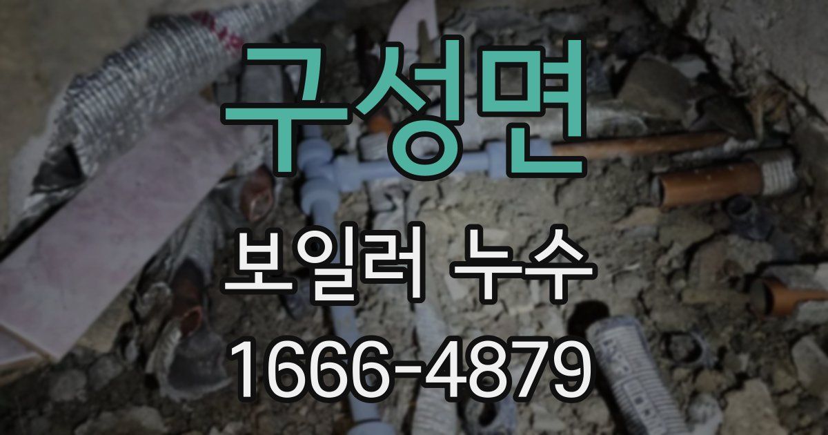 구성면 보일러 누수