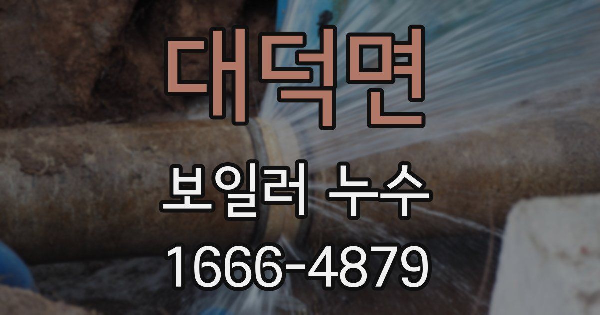 대덕면 보일러 누수