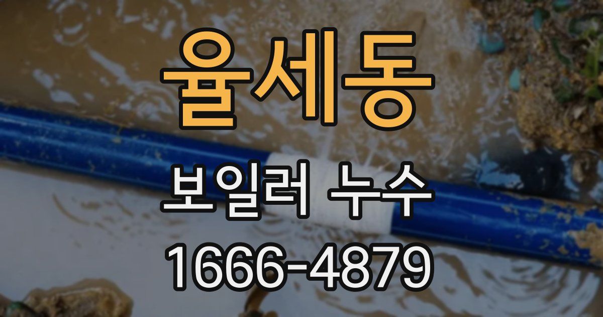 율세동 보일러 누수