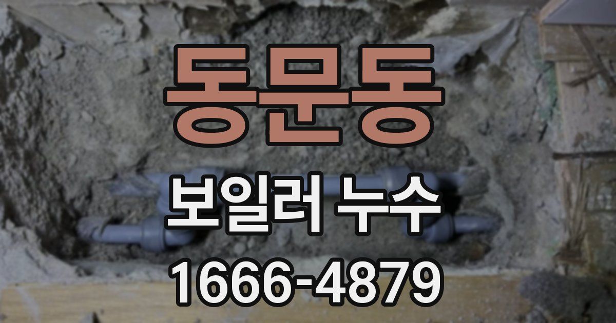 동문동 보일러 누수