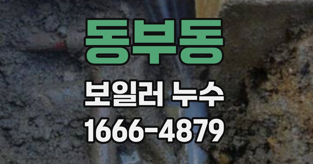 동부동 보일러 누수