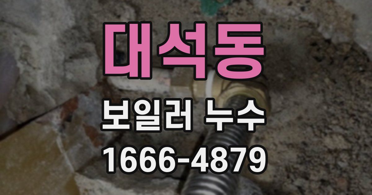 대석동 보일러 누수