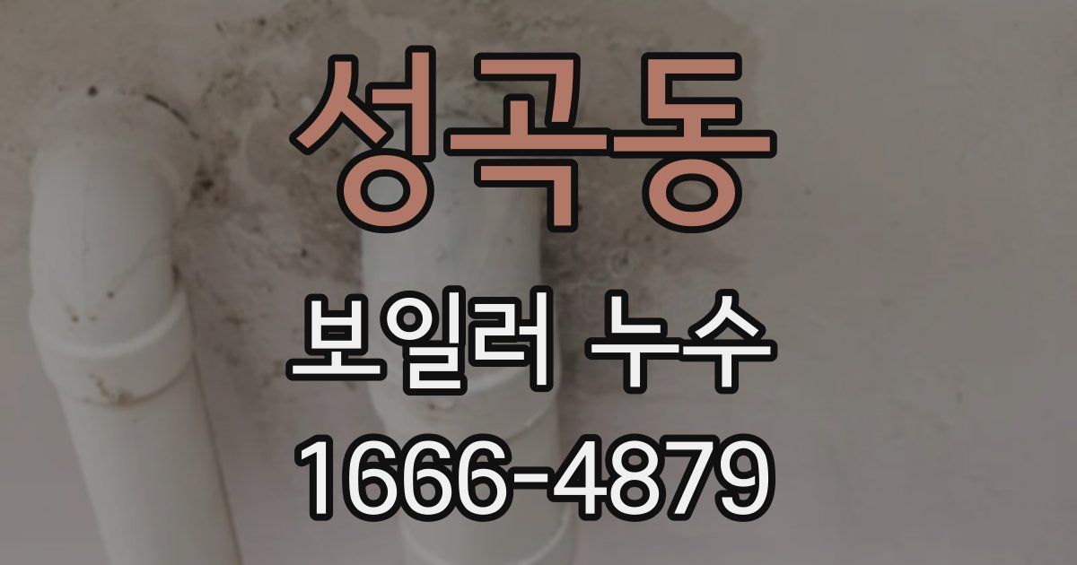 성곡동 보일러 누수